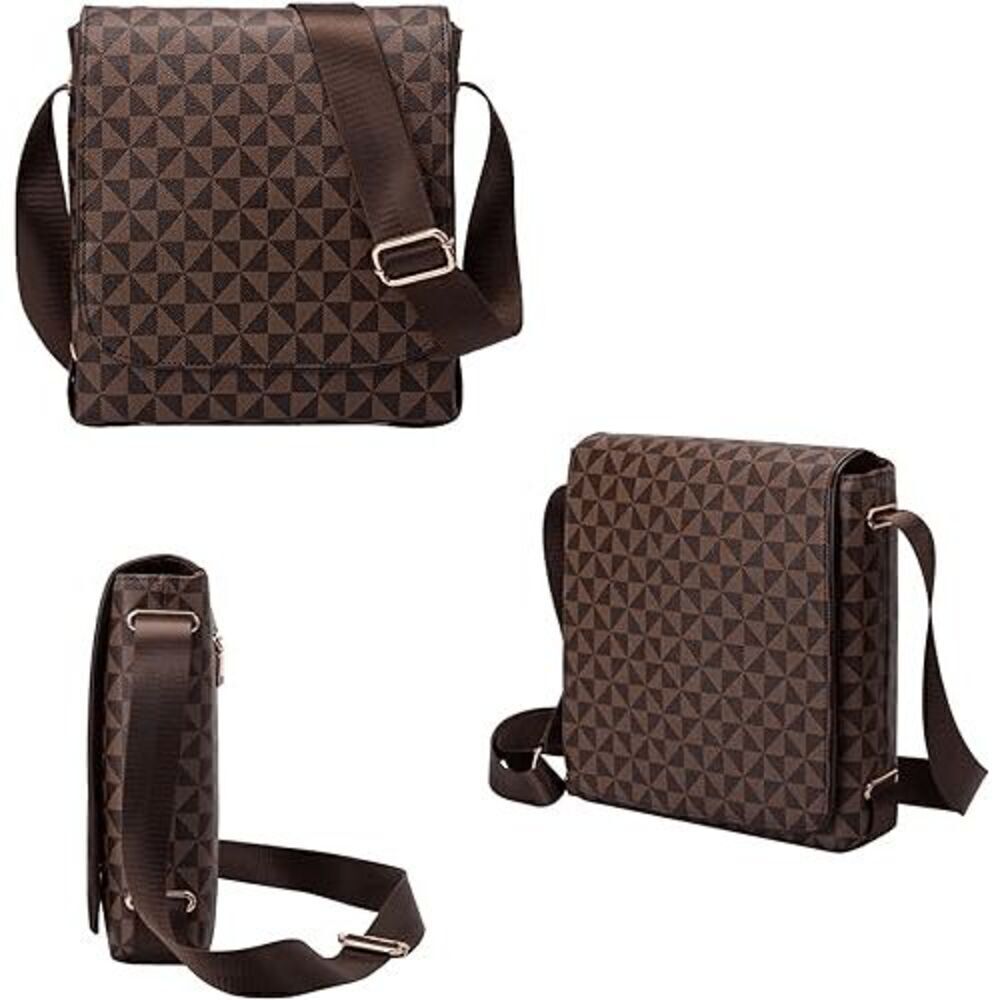 Flap Crossbody Bag Artificial Leather Shoulder bag Working Bag For Men Women - Picture 2 of 7